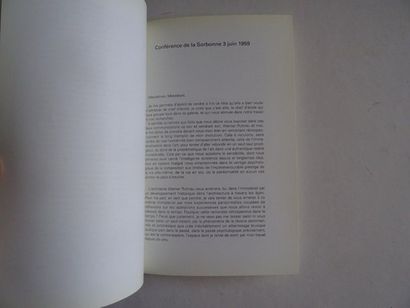 null « Conférence de la Sorbonne : 3 juin 1959 », Yves Klein ; Ed. Galerie Montaigne,...