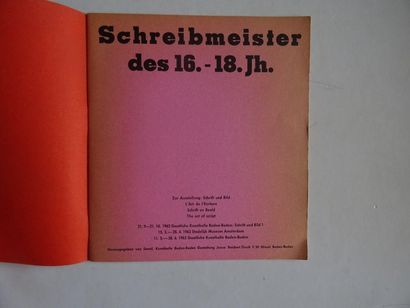 null « Schreibmeister des 16.-18. Jh », [catalogue d’exposition], Œuvre collective...