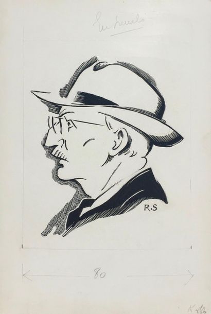 Ralph SOUPAULT (1904-1962) Homme au chapeau, lunettes et moustaches de profil

Mars

Dessin...
