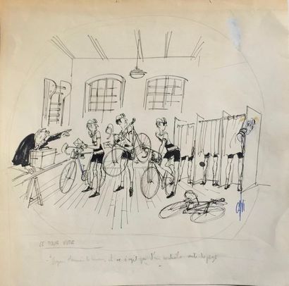 CLIVANEL (1938), dit CALVI Le Tour vote

Dessin encre de chine sur papier, signé...