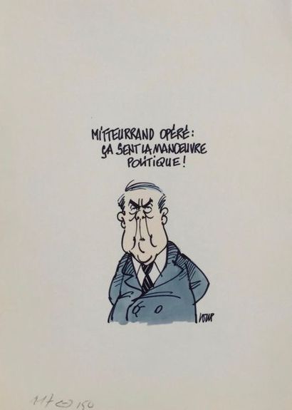 Jean-Jacques Loup, dit LOUP (1936-2015) Mitterrand opéré ça sent la manoeuvre politique

Dessin...
