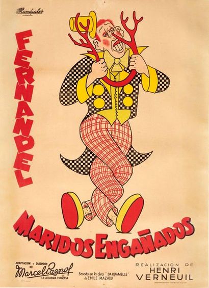 null Maridos enganados (Carnaval)
Henri Verneuil. 1953. DUBOUT Albert. Affiche argentine....