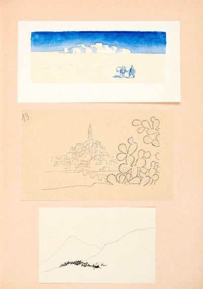 DUBOUT ALBERT Don Quichotte
Encre de Chine, aquarelle et gouache, 1938. Huit planches...