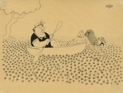 DUBOUT ALBERT * At the campsite IX Anatole is camping, 1945
India ink
Reference complete...