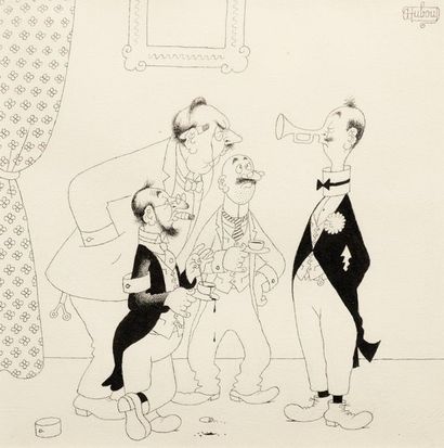 DUBOUT ALBERT Le nez en trompette
Encre de Chine, signée, 1959. Paru dans Ici Paris.
Référence...