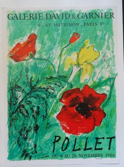 null « Pollet », Galerie David et Garnier, 1966 ; Imp. Desjobert [70*51 cm], (affiche...