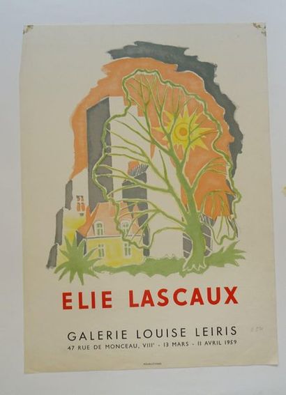 null « Elie Lascaux », Galerie Louise Leiris, 1959 ; Imp. Mourlot [63*46 cm] (affiche...