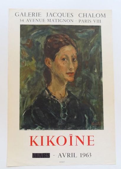 null "Kikoïne", Galerie Jacques Chalom, 1963; Imp. Mourlot [62*42 cm], (poster showing...