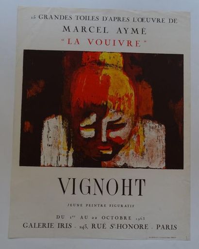 null "Vignoht: Jeune peintre figuratif", Galerie Iris, 1963; Imp. Burtin et Cie,...