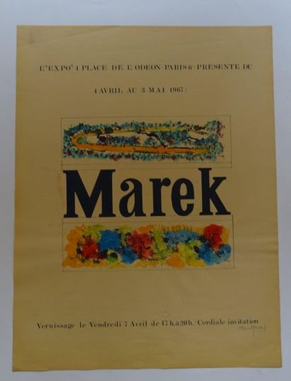 null « Marek », 4 place de l’odéon, 1967 [64.5*49.5 cm] (couverture présentant des...