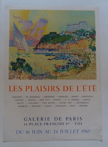 null "Les plaisirs de l'été", Galerie de Paris, 1965; Imp. Mourlot [70.5*50.5 cm]...