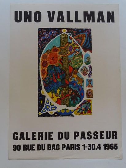 null « Uno Vallman », Galerie du Passeur, 1965 ; Imp. Tinta Tryck [70*50 cm] (affiche...