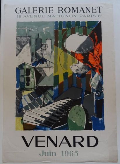 null "Venard", Galerie Romanet, 1965; Imp. Ballon, [76.5*54 cm] (poster showing stains,...