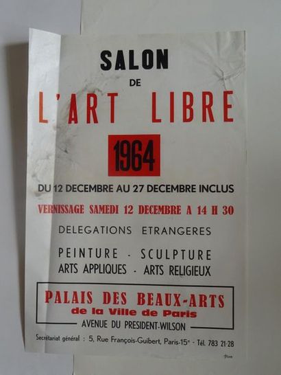 null « Salon de l’art libre », Palais des Beaux-Arts de la ville de Paris, 1964 ;...