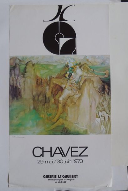 null "Chavez", Galerie J.C Gaubert, 1973; Imp. Pozzo Gros Monti, [80*44.5 cm] (poster...
