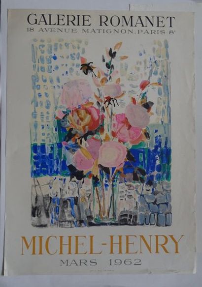 null "Michel-Henry", Galerie Romanet, 1962; Imp. G.Ballon Paris, [75*53.5 cm], (poster...