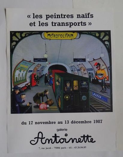 null "Les peintres naïfs et les transports", Galerie Antoinette, 1987; Imp. Alençonnaise,...