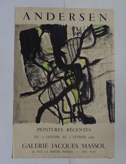 null « Andersen : peintures récentes », Galerie Jacques Massol, 1959 ; Imp. Fequet...