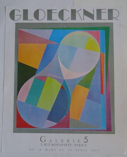 null « Gloeckner », Galerie 5, 1973. [65.5*54 cm], (affiche présentant des marques...