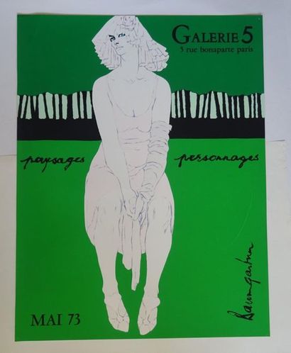 null « Paysages, personnages », Galerie 5, 1973, [78*60 cm], (affiche présentant...