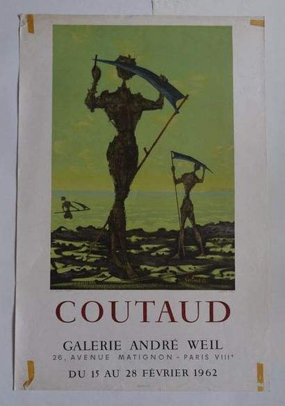 null « Coutaud », Galerie André Weil, 1962 ; Imp. Mourlot, [73*48.5 cm] (affiche...