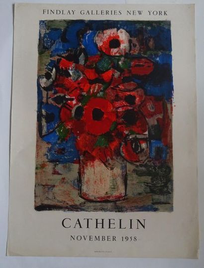 null « Cathelin », Findlay galleries New-York, 1958 ; Imp. Mourlot, [71*52 cm], (affiche...