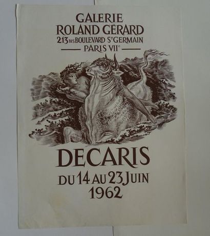 « Decaris », Galerie Roland Gérard, 1962,...