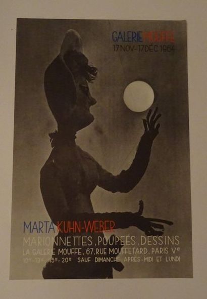 null « Marta Kuhn-Weber : marionnettes, poupées dessins », Galerie Mouffe, 1964,...