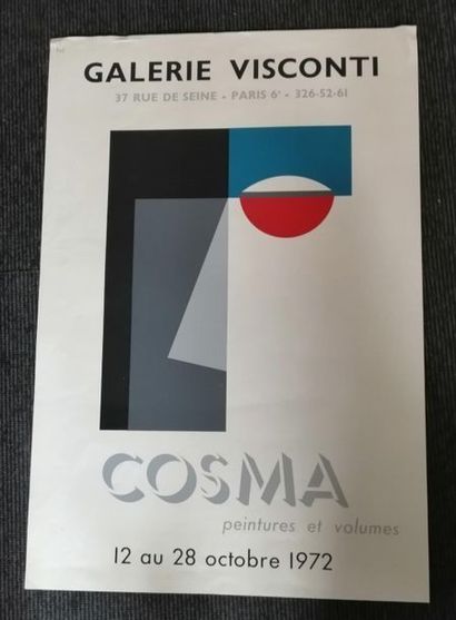 null « Cosma : peintures et volumes », Galerie Visconti, 1972 [67*46 cm], (affiche...