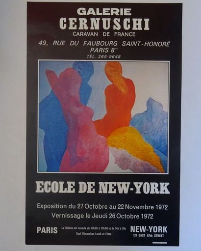 null « Ecole de New-York », Galerie Cernuschi, 1972 ; Imp. Barbenson, [52.5*33.5...