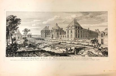 null Lot of old engravings including the Royal Castle of Rambouillet 