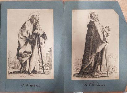 null Lot de 10 gravures de Saints d’après Jacques CALLOT