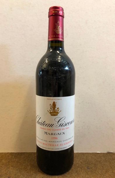 CHÂTEAU GISCOURS Grand cru Margaux, 1996

(N), étiquette tâchée 

1 bouteille