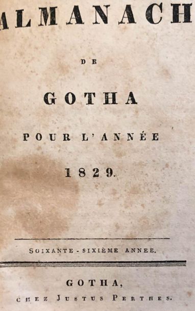 Almanach de Gotha pour l'année 1829. Gotha....