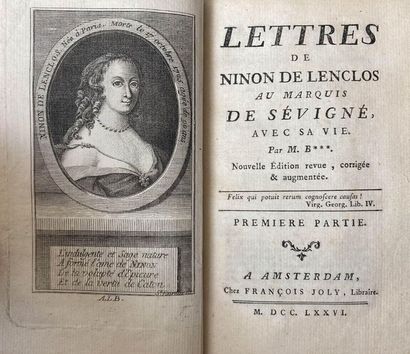 null [DAMOURS] Lettres de Ninon de Lenclos au marquis de Sévigné. Amsterdam. François...