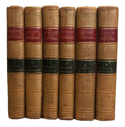 HUME. Histoire d'Angleterre. Amsterdam. 1769. 6 volumes in-4, plein veau, triples...