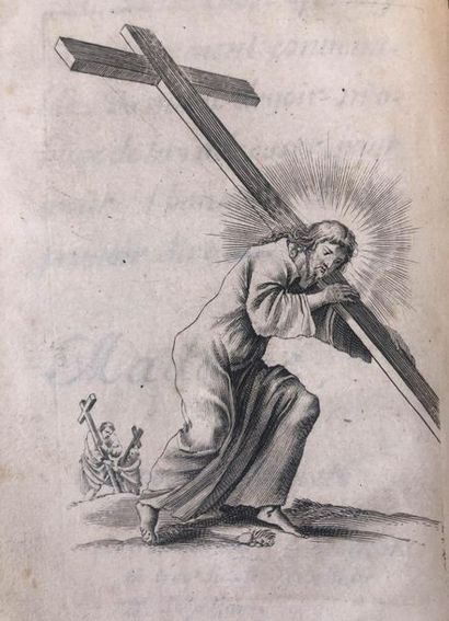 null (Caractères de civilité). L'imitation de Jésus Christ... Paris. Moreau. 1643....