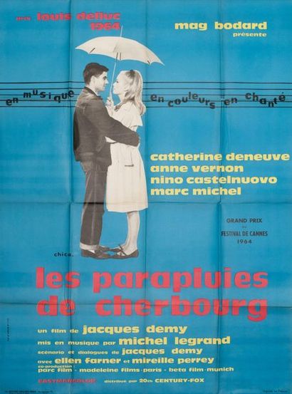 null LES PARAPLUIES DE CHERBOURG Jacques Demy. 1965.
120 x 160 cm. Affiche française....