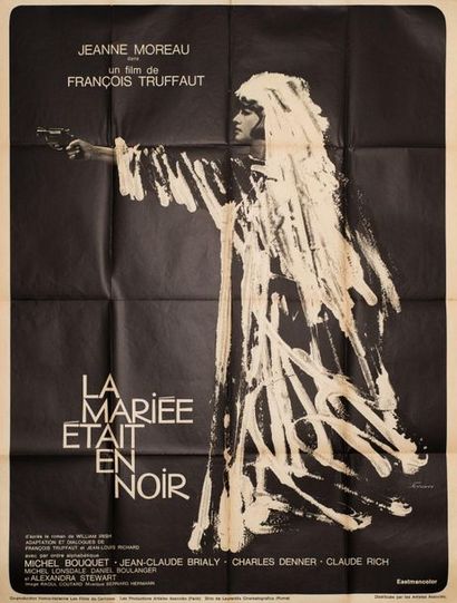 null THE WEDDING WAS IN BLACK François Truffaut. 1968.
120 x 160 cm. French poster....
