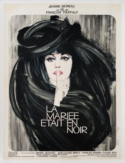 null THE WEDDING WAS IN BLACK François Truffaut. 1968.
60 x 80 cm. French poster....
