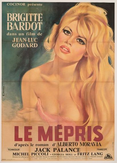 null THE MEPRIS Jean-Luc Godard. 1963.
120 x 160 cm. French poster. Georges Allard....