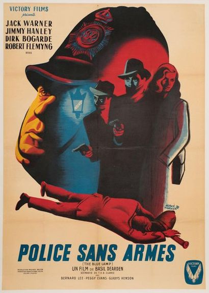 null POLICE WITHOUT WEAPONS / THE BLUE LAMP Basil Dearden. 1950.
120 x 160 cm. French...