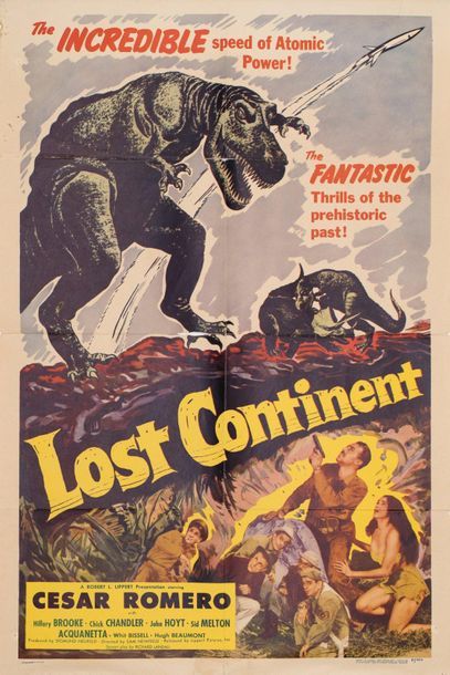 null LOST CONTINENT Sam Newfield. 1951.
69 x 104 cm. American poster. Unsigned. No...