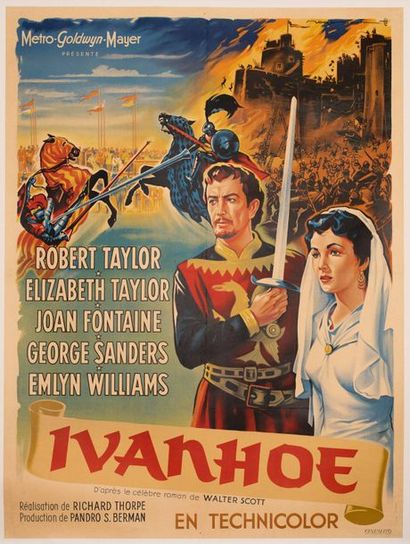 null IVANHOE Richard Thorpe. 1952.
120 x 160 cm. French poster. Returned 1958. Roger...