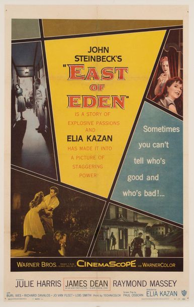 null EAST OF EDEN Elia Kazan. 1955.
69 x 104 cm. American poster (One-Sheet). Unsigned....