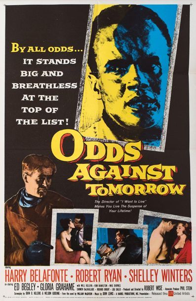 null ODDS AGAINST TOMORROW Robert Wise. 1959.
69 x 104 cm. Affiche américaine (One-Sheet)....