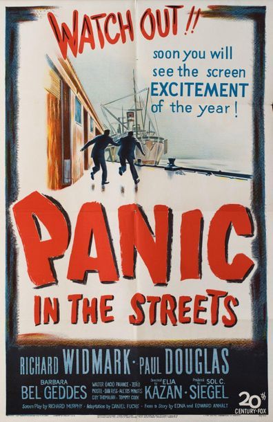 null PANIC IN THE STREETS Elia Kazan. 1950.
69 x 104 cm. American poster (One-Sheet)....