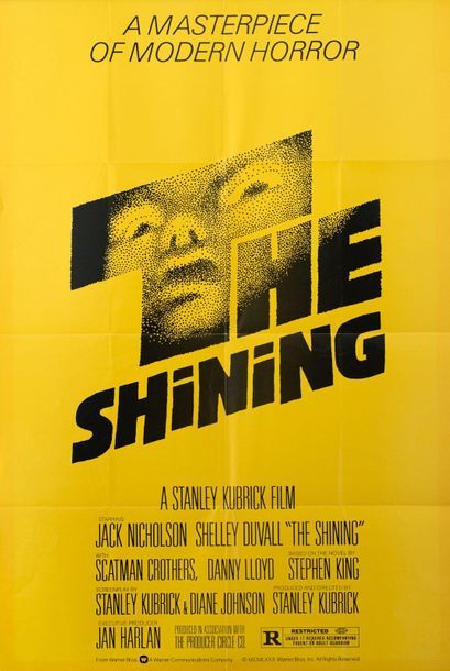 null THE SHINING Stanley Kubrick. 1980.
69 x 104 cm. Affiche américaine (One-Sheet)....