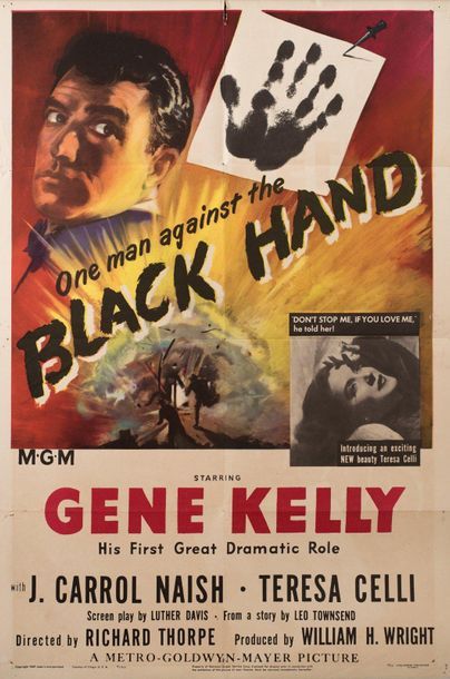 null BLACK HAND Richard Thorpe. 1949.
69 x 104 cm. American poster (One-Sheet). Unsigned....