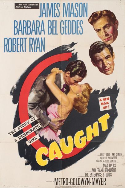 null CAUGHT Max Ophuls. 1948.
69 x 104 cm. American poster (One-Sheet). Unsigned....